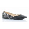 Balerinki baletki płaskie szpic czarne srebrne