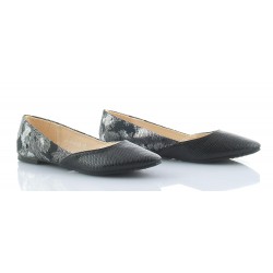 Balerinki baletki płaskie szpic czarne srebrne