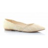 Balerinki baletki płaskie szpic beżowe złote