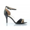 Sandały na szpilce 8 cm. piętka pasek czarne