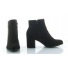 Botki zamszowe na słupku 7 cm. czarne