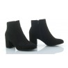 Botki zamszowe na słupku 7 cm. czarne