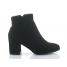 Botki zamszowe na słupku 7 cm. czarne