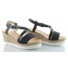 Sandały espadryle na koturnie 7,5 cm. czarne
