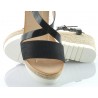 Sandały espadryle na koturnie 7,5 cm. czarne