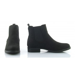 Botki sztyblety damskie zamszowe czarne
