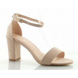 Sandały zamszowe na słupku...