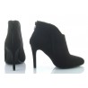 Botki damskie zamszowe na szpilce 9,5 cm. czarne
