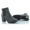 Botki sztyblety zamszowe na słupku 6 cm. szare