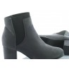 Botki sztyblety zamszowe na słupku 6 cm. szare