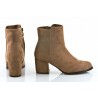 Botki zamszowe na słupku 6 cm. khaki
