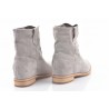 Botki zamszowe na obcasie i koturnie szare