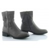 Botki damskie na niskim obcasie 3,5 cm. szare