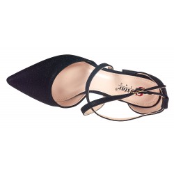 Czółenka sandały na obcasie słupku 8 cm. czarne