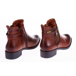 Botki sztyblety na niskim obcasie brąz camel