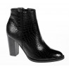 Botki damskie na słupku 9 cm. czarne