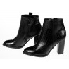 Botki damskie na słupku 9 cm. czarne