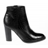 Botki damskie na słupku 9 cm. czarne