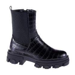 Botki platforma gruba podeszwa czarne