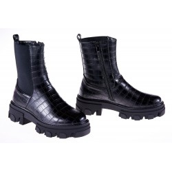 Botki platforma gruba podeszwa czarne