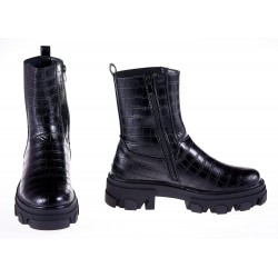 Botki platforma gruba podeszwa czarne