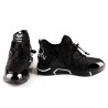 Sportowe botki sneakersy na koturnie czarne