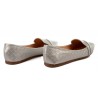 Balerinki lordsy płaskie szpic szare srebrne