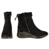 Botki zamszowe na koturnie 6 cm. czarne