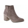 Botki zamszowe na słupku 6 cm. szare