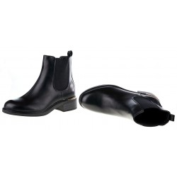 Botki sztyblety na niskim obcasie czarne