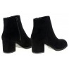 Botki damskie zamszowe na słupku 6 cm. czarne