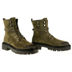 Botki trzewiki workery gruba podeszwa zielone