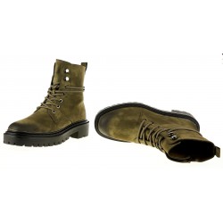 Botki trzewiki workery gruba podeszwa zielone