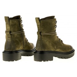 Botki trzewiki workery gruba podeszwa zielone