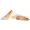 Czółenka zamszowe na słupku 6 cm. szpic beżowe