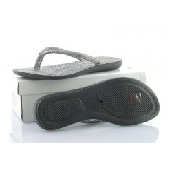 Śliczne wygodne japonki srebrne